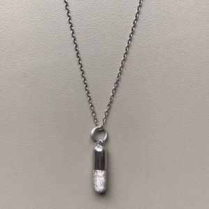 Pill Necklace -Silver